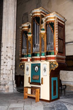 SEBES, ROMANIA - AUGUST 24, 2022: Inside of the fortified Lutheran church.
