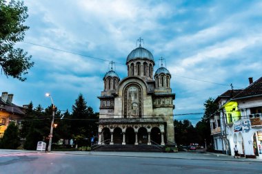 HUNEDOARA, ROMANIA - AUGUST 21, 2022: Saints Constantine and Helena Cathedral.