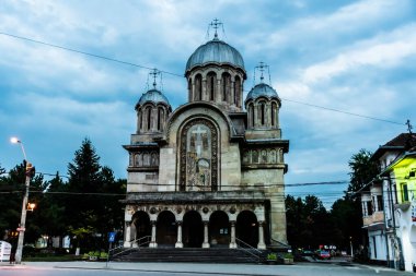 HUNEDOARA, ROMANIA - AUGUST 21, 2022: Saints Constantine and Helena Cathedral.