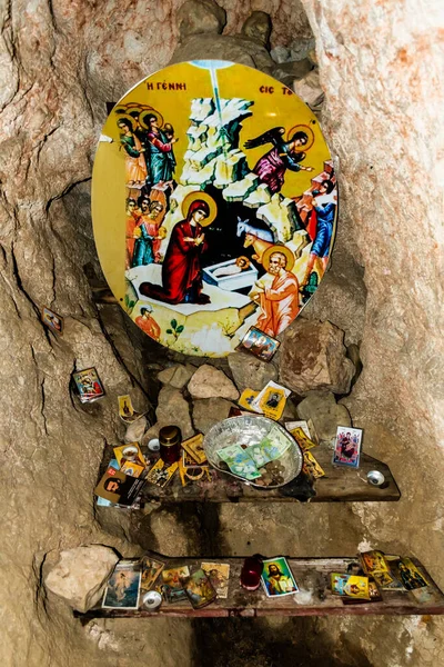 Petrosani Rumänien August 2022 Kleiner Altar Der Bolii Höhle Rumänien — Stockfoto
