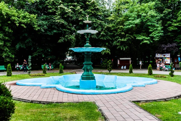 Targu Jiu Romania September 2022 Artesian Fountain Constantin Brancusi Central — Stock Photo, Image