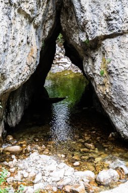 Romanya 'nın Gorj ilçesindeki Sohodol Gorges (Cheile Sohodolului) ve Valcan dağlarındaki Sohodol Nehri.