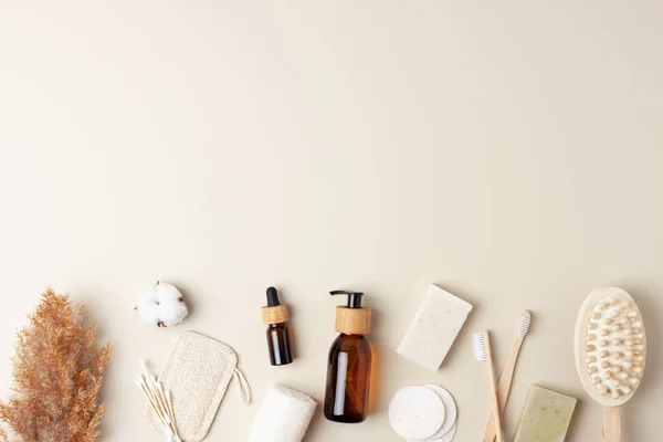 Zero Waste Sustainable Eco Friendly Lifestyle Bathroom Natural Products Reusable — Stock Photo, Image