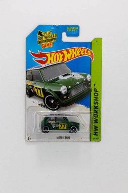 Rochester NY USA 3-4-2022 : Morris Mini Hot Wheels Car