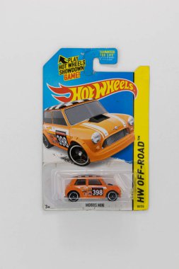 Rochester NY USA 3-4-2022 : Morris Mini Hot Wheels Car