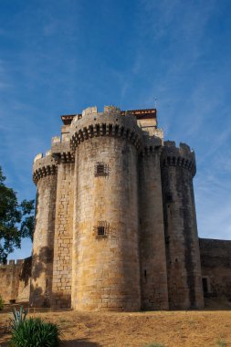 İspanya 'nın terk edilmiş Granadilla köyündeki eski şato.