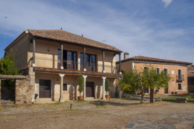 İspanya 'nın Caceres eyaletinde terk edilmiş eski Granadilla belediyesi..