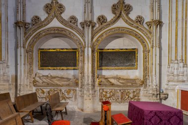 İspanya, Salamanca 'nın güzel katedralinin ayrıntıları.