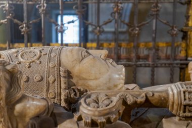 İspanya 'nın Salamanca şehrinin eski ve güzel katedralinin içinde.