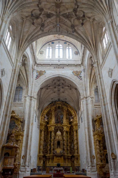 Внутрішня Частина Церкви Монастиря Сан Естебан Провінції Саламанка Іспанія — стокове фото