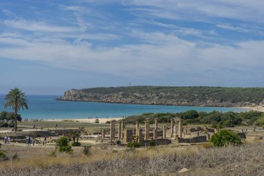 Baelo Claudia 'nın antik Roma villasının kalıntıları. Endülüs' ün doğal parkında.
