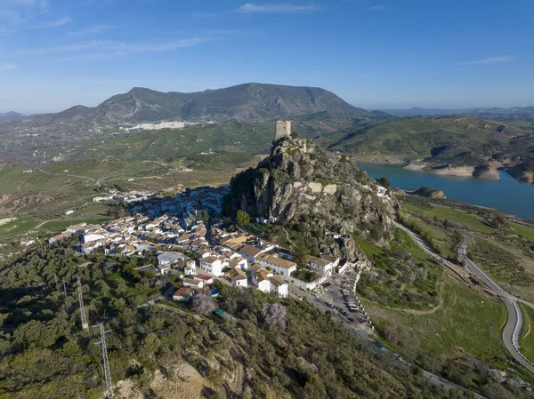 Zahara Sierra Település Spanyolországi Cadiz Tartomány Fehér Falvainak Comarca Területén — Stock Fotó