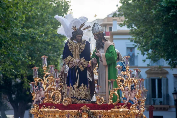 Jesus Von Nazaret Vor Kaiphas Karwoche Sevilla Bruderschaft San Gonzalo — Stockfoto