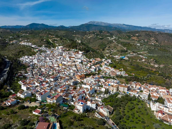Vista Aérea Del Municipio Monda Provincia Málaga España — Foto de Stock