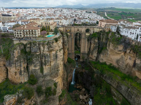 Vista Aérea Monumental Ciudad Ronda Provincia Málaga España — Foto de Stock