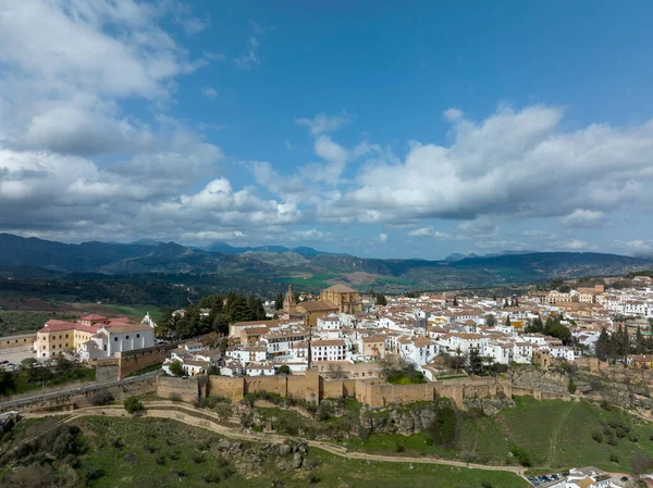 Vista Monumental Ciudad Ronda Sus Antiguas Murallas España — Foto de Stock