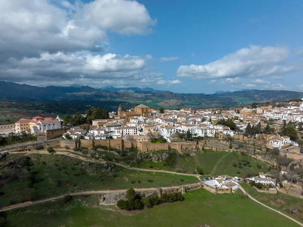 Vista Monumental Ciudad Ronda Sus Antiguas Murallas España — Foto de Stock