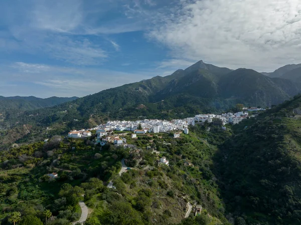 Воздушный Вид Муниципалитет Истан Провинции Малага Испания — стоковое фото