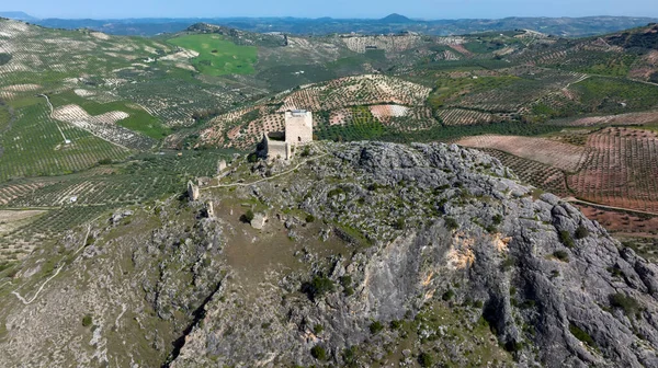 Views Beautiful Castle Hierro Municipality Pruna Seville — ストック写真