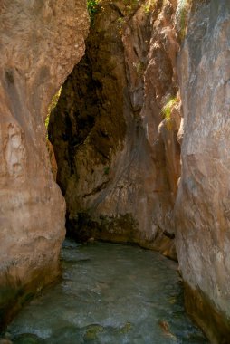 Nerja 'daki Chillar nehri boyunca yürüyüş rotası.