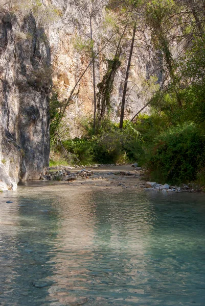 Rute Pendakian Sepanjang Sungai Chillar Nerja — Stok Foto