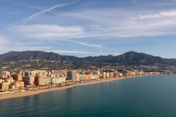 Vista Sulla Spiaggia Nel Centro Fuengirola Andalusia — Foto Stock