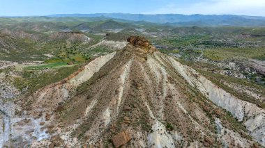 İspanya 'nın Almerya ilindeki uçsuz bucaksız Taberna Çölü manzarası