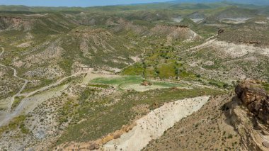 İspanya 'nın Almerya ilindeki uçsuz bucaksız Taberna Çölü manzarası