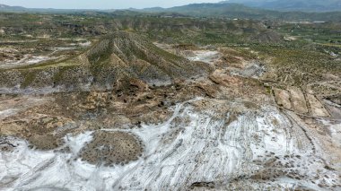 İspanya 'nın Almerya ilindeki uçsuz bucaksız Taberna Çölü manzarası