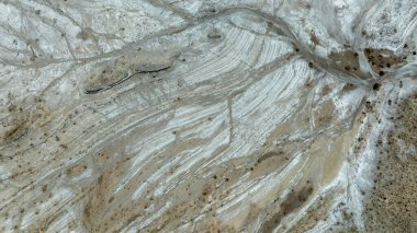 Çölün şekilleri ve desenleri tavernalardan havadan görüldüğü gibi.