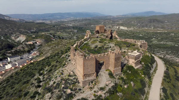 Απόψεις Του Κάστρου Alcazaba Της Tabernas Στην Επαρχία Της Αλμερίας — Φωτογραφία Αρχείου