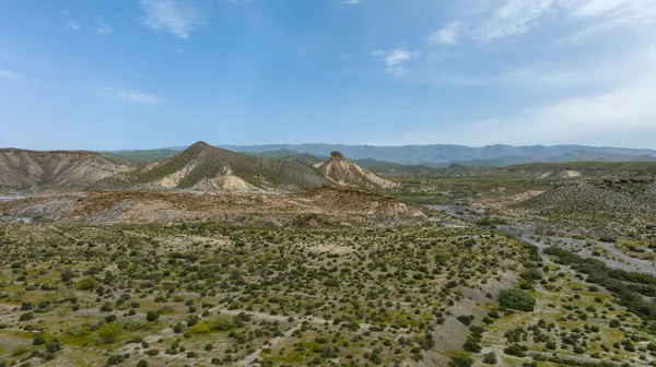İspanya 'nın Almerya ilindeki uçsuz bucaksız Taberna Çölü manzarası
