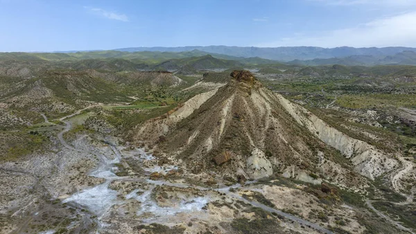 İspanya 'nın Almerya ilindeki uçsuz bucaksız Taberna Çölü manzarası