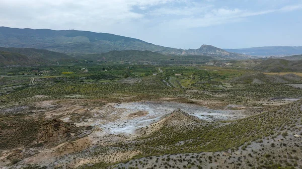 İspanya 'nın Almerya ilindeki uçsuz bucaksız Taberna Çölü manzarası