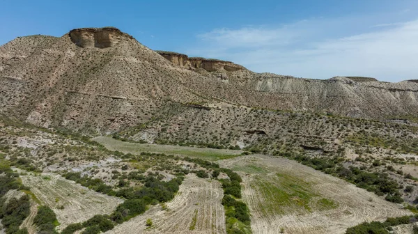 İspanya 'nın Almerya ilindeki uçsuz bucaksız Taberna Çölü manzarası