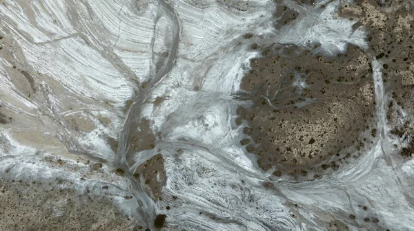 Çölün şekilleri ve desenleri tavernalardan havadan görüldüğü gibi.
