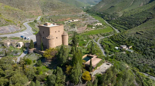 Kilátás Gergal Kastélyra Almeria Tartományban Spanyolország — Stock Fotó