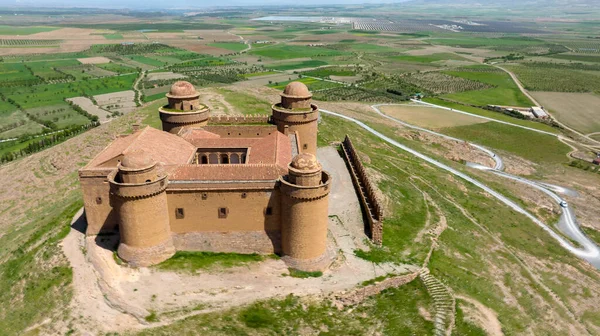 Légi Kilátás Gyönyörű Calahorra Kastély Tartomány Granada Spanyolország — Stock Fotó