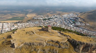 hill where the ancient Nasrid castle of the Star is located in the municipality of Teba, Spain