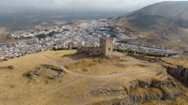 hill where the ancient Nasrid castle of the Star is located in the municipality of Teba, Spain