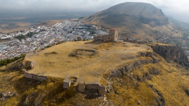 hill where the ancient Nasrid castle of the Star is located in the municipality of Teba, Spain