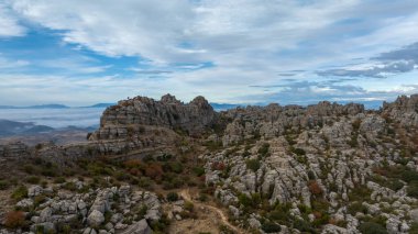 İspanya 'nın Malaga ilindeki Antequera doğal alanının görüşleri.