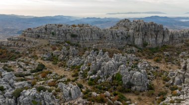 İspanya 'nın Malaga ilindeki Antequera doğal alanının görüşleri.