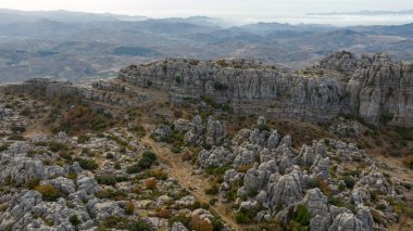 İspanya 'nın Malaga ilindeki Antequera doğal alanının görüşleri