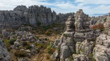 İspanya 'nın Malaga ilindeki Antequera doğal alanının görüşleri
