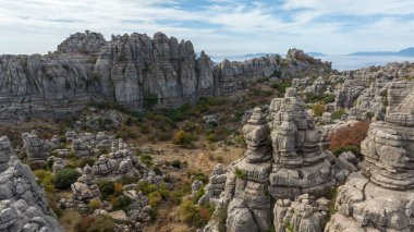 İspanya 'nın Malaga ilindeki Antequera doğal alanının görüşleri