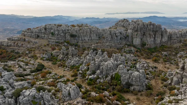 İspanya 'nın Malaga ilindeki Antequera doğal alanının görüşleri.