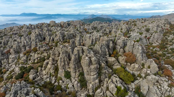 İspanya 'nın Malaga ilindeki Antequera doğal alanının görüşleri.
