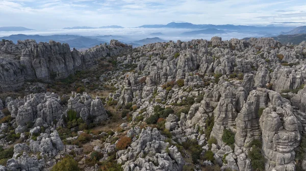 İspanya 'nın Malaga ilindeki Antequera doğal alanının görüşleri.