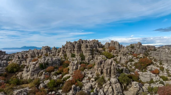 İspanya 'nın Malaga ilindeki Antequera doğal alanının görüşleri.